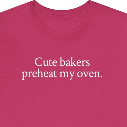 Cute bakers preheat my oven.